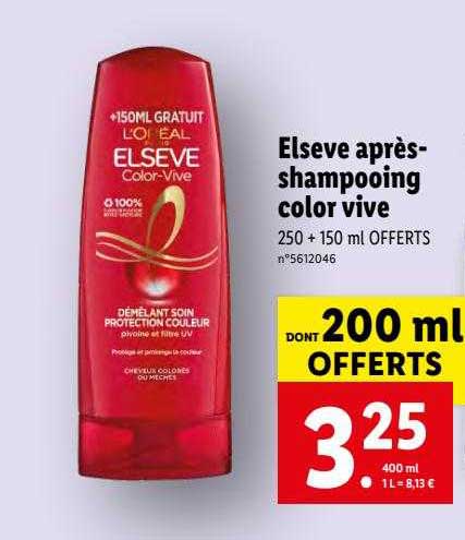 elseve après-shampooing color vive