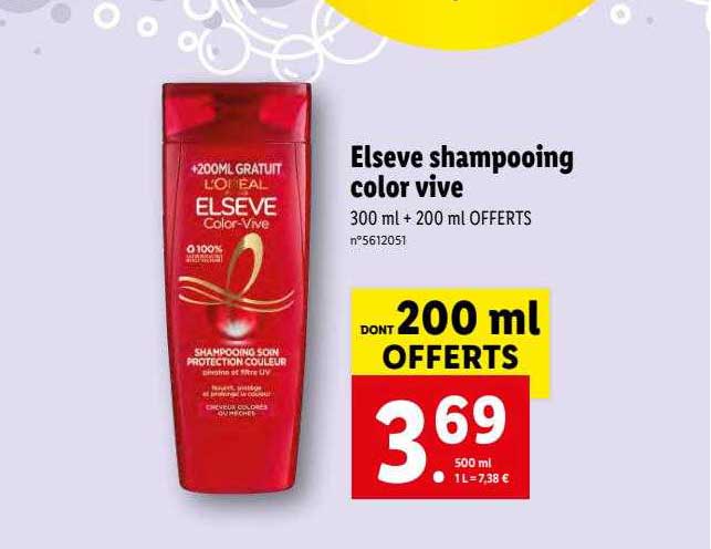 elseve shampooing color vive