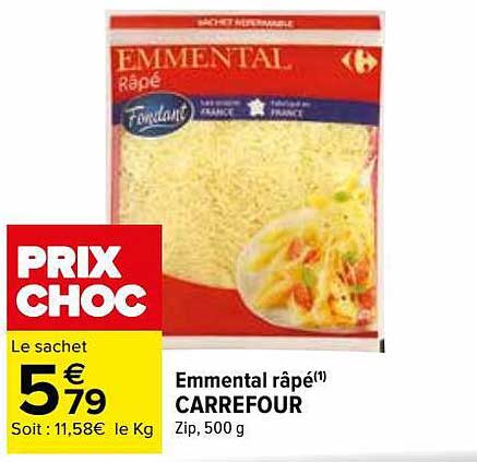 Emmental Râpé Carrefour