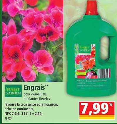 engrais pour géraniums et plantes fleuries finest garden