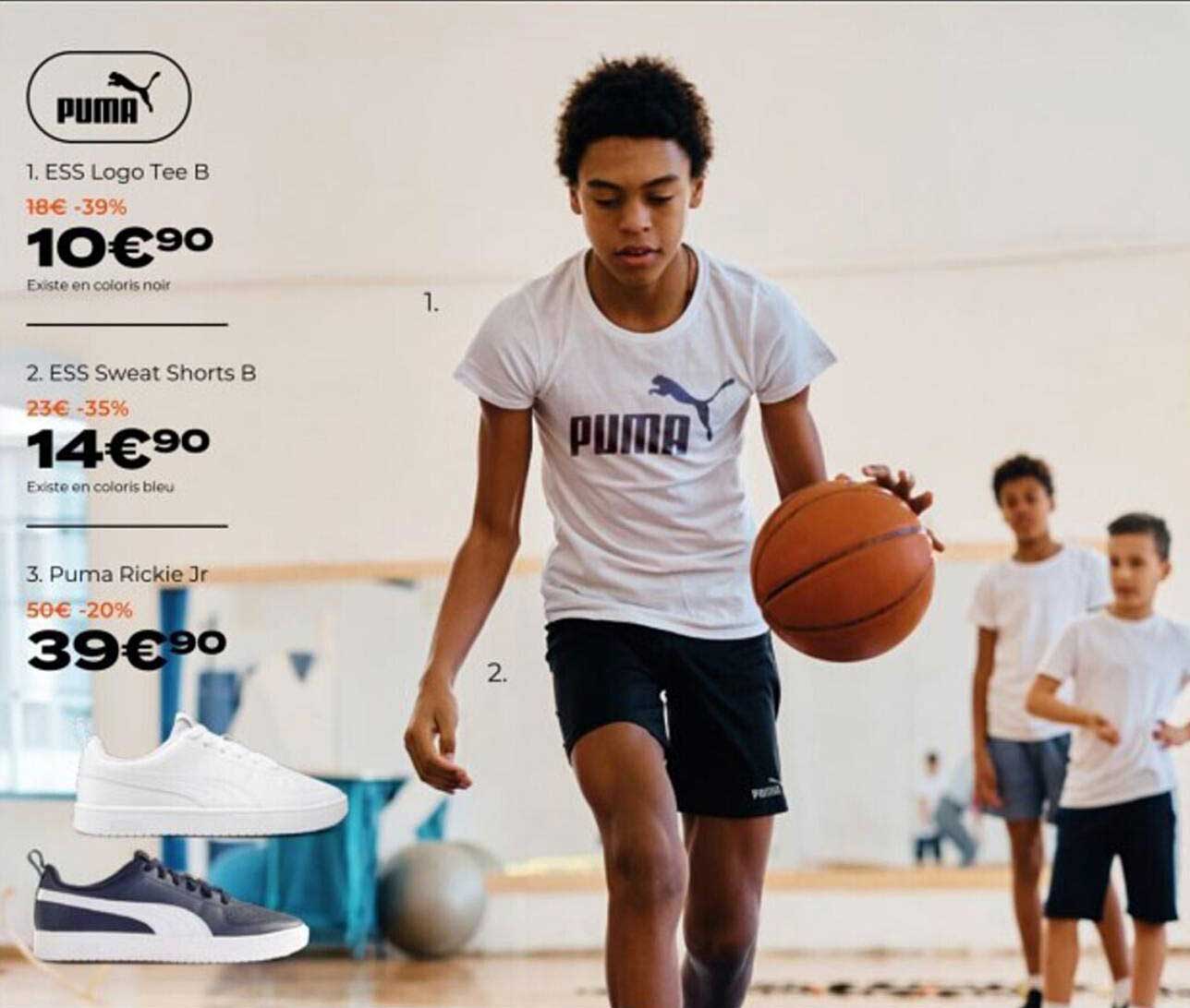 ess logo tee b puma, ess sweat shorts b puma, puma rickie jr puma