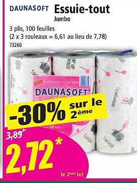 essuie-tout jumbo daunasoft
