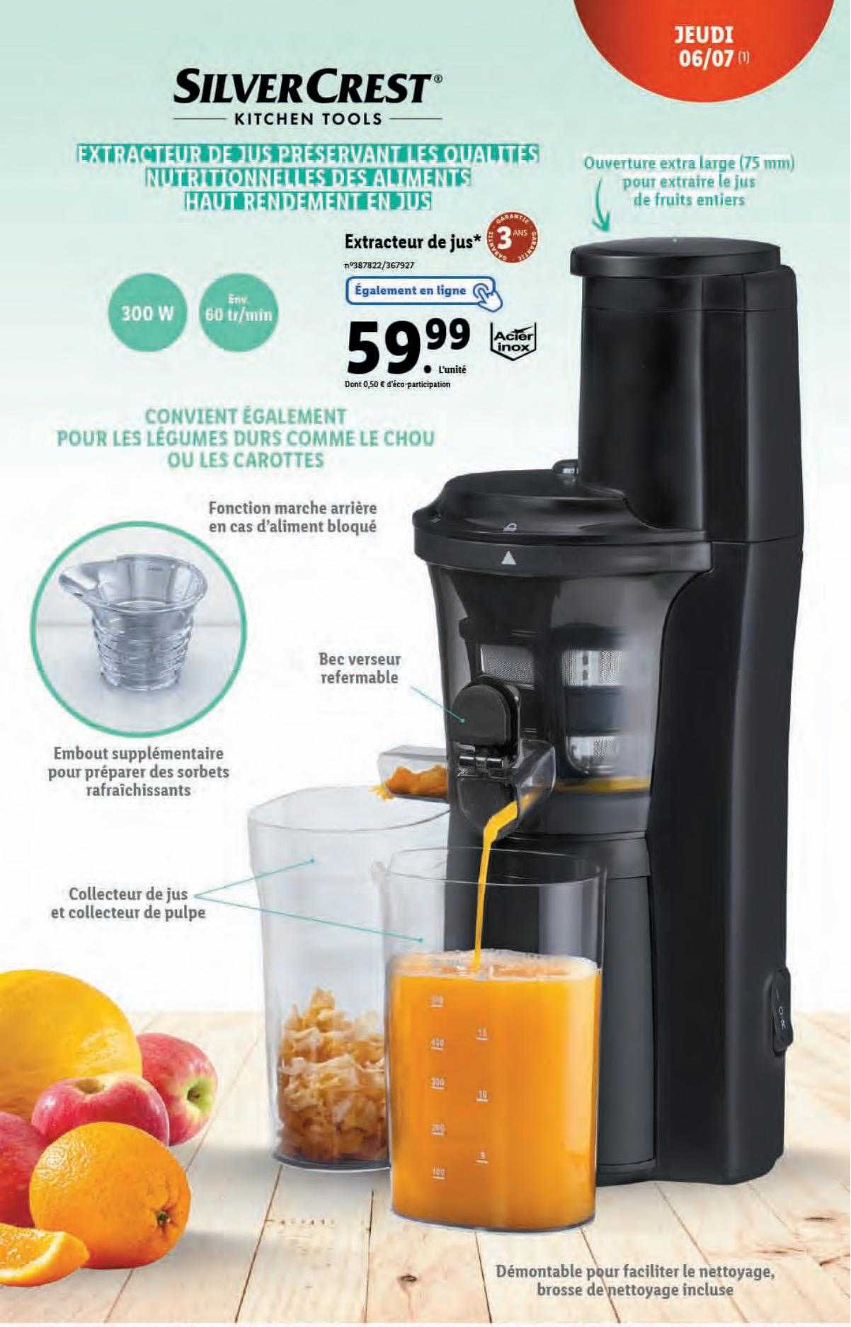 extracteur de jus silver crest