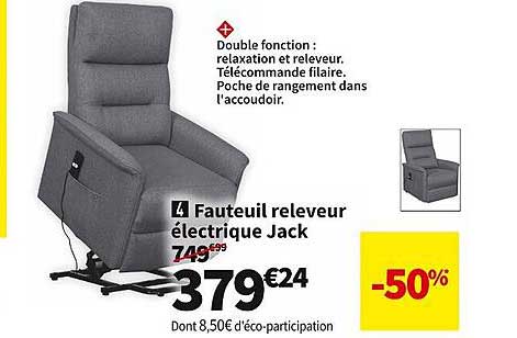 fauteuil releveur électrique jack