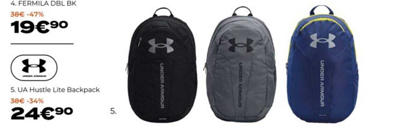 fermila dbl bk, ua hustle lite backpack under armour