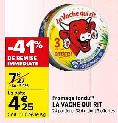 fromage fondu la vache qui rit