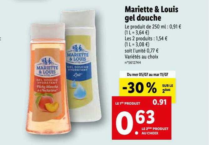 gel douche mariette & louis