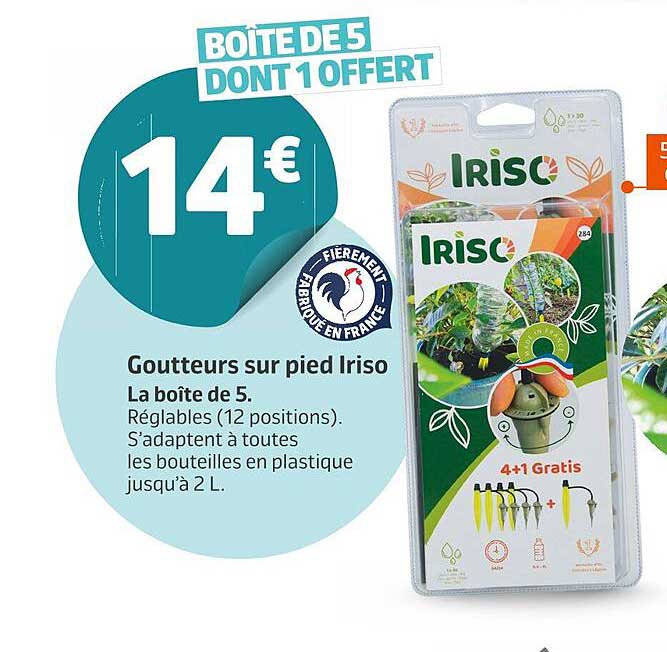 goutteurs sur pied iriso