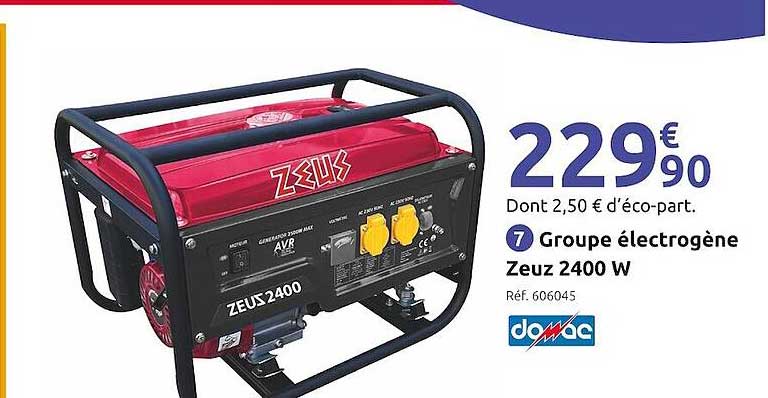 groupe électrogène zeuz 2400w damac