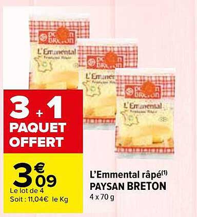 l'emmental râpé paysan breton