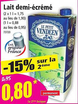 lait demi-écrémé
