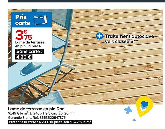 lame de terrasse en pin don