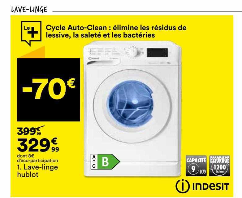 lave-linge hublot indesit