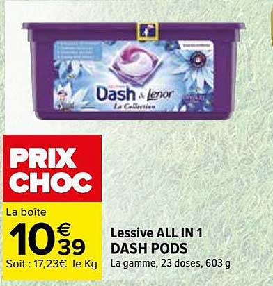 lessive all in 1 dash pods