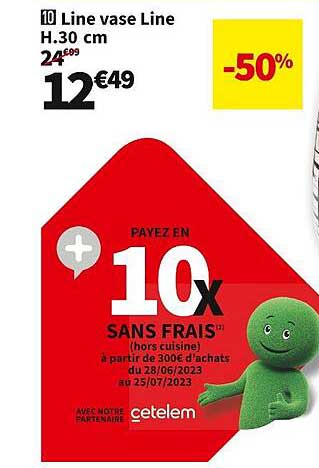 line vase line h.30 cm