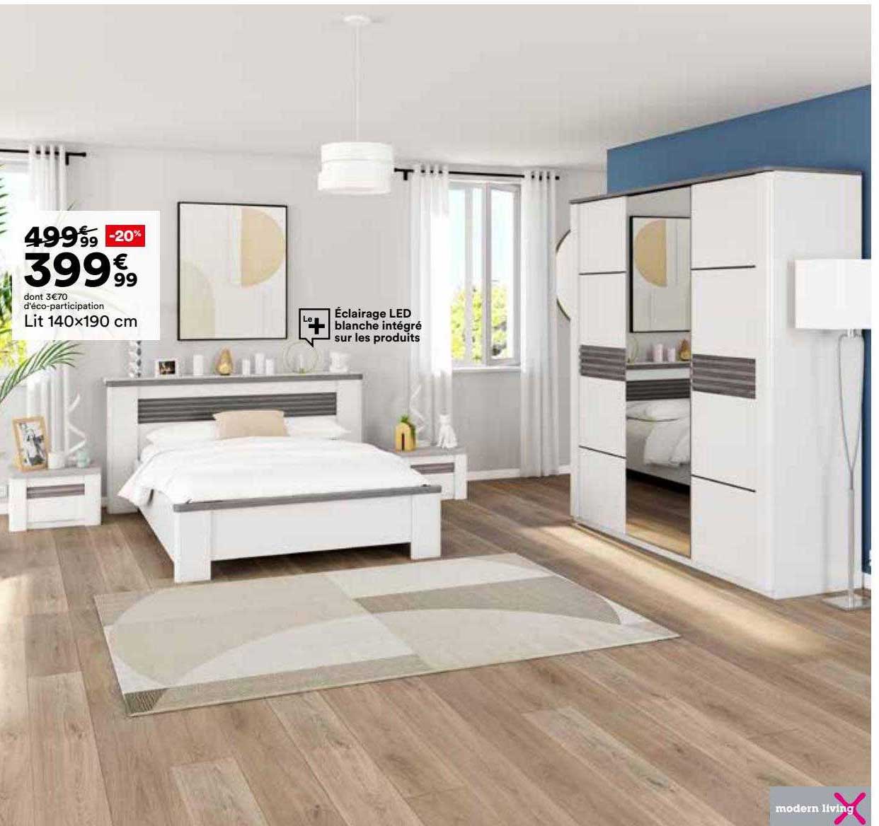 lit 140 x 190 cm modern living