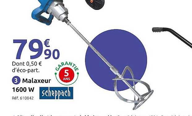 malaxeur 1600w scheppach