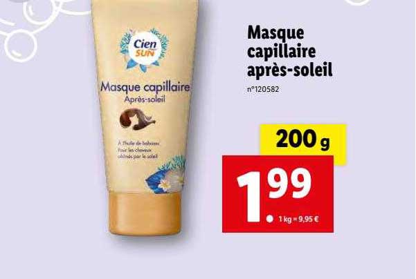 masque capillaire après-soleil cien sun