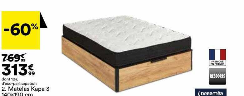 Matelas Kapa 3 140 X 190 Cm Dreaméa