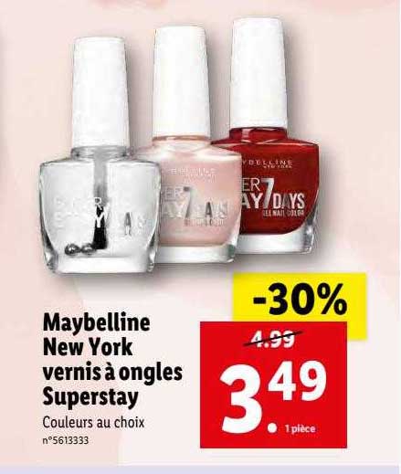 maybelline new york vernis à ongles superstay