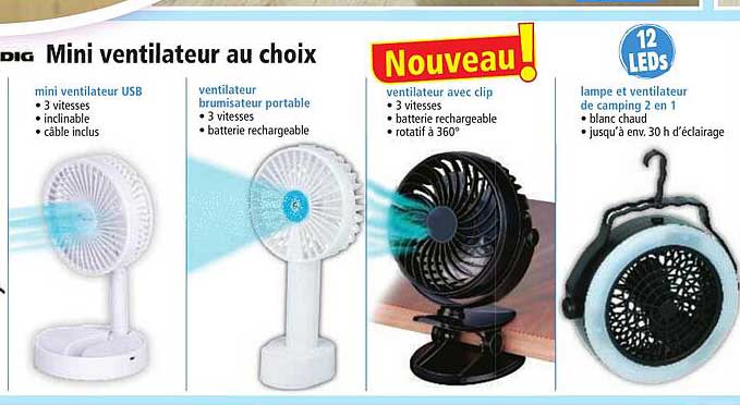 Mini Ventilateur Au Choix