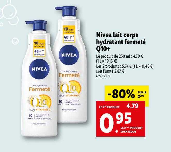 nivea lait corps hydratant fermeté q10+