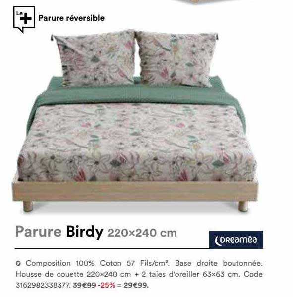 parure birdy 220 x 240 cm dreaméa