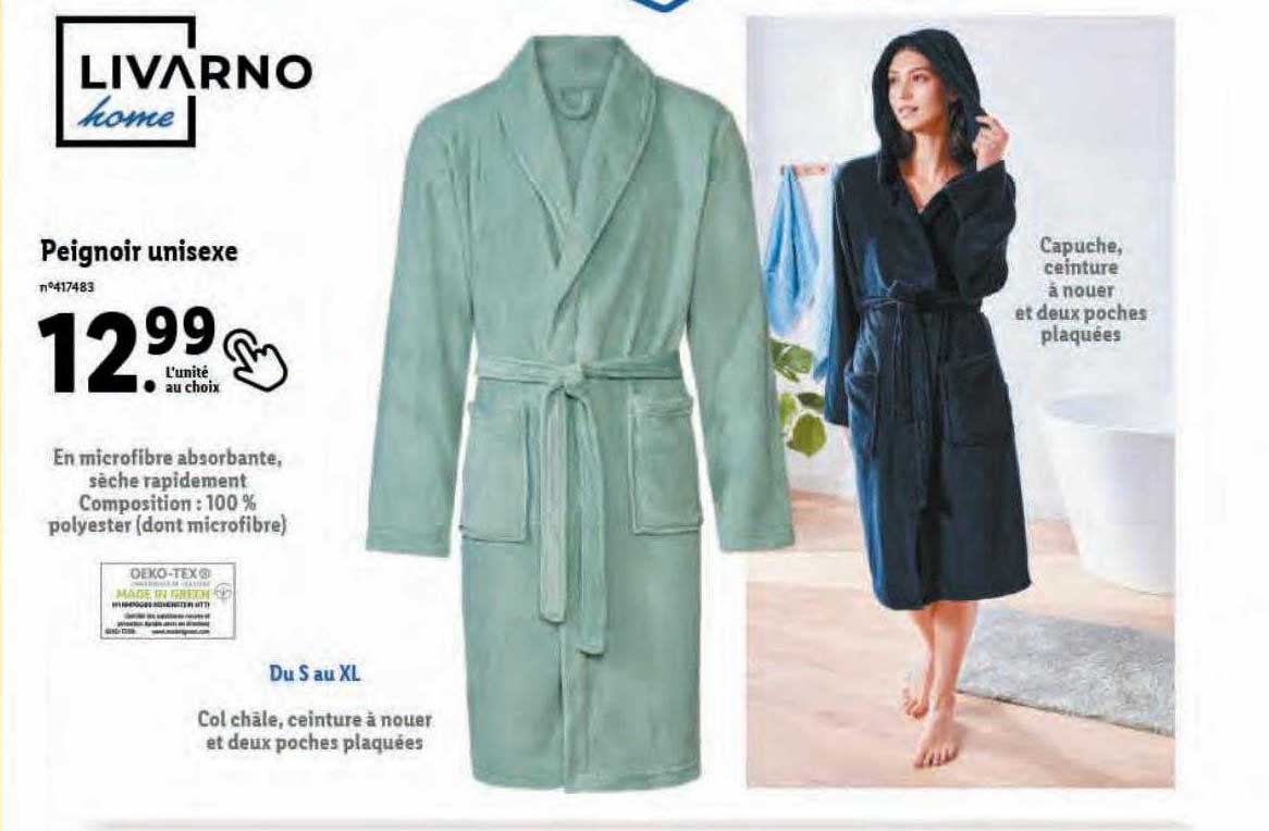 peignoir unisex livarno home