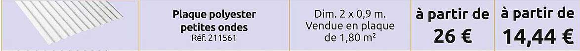plaque polyester petites ondes