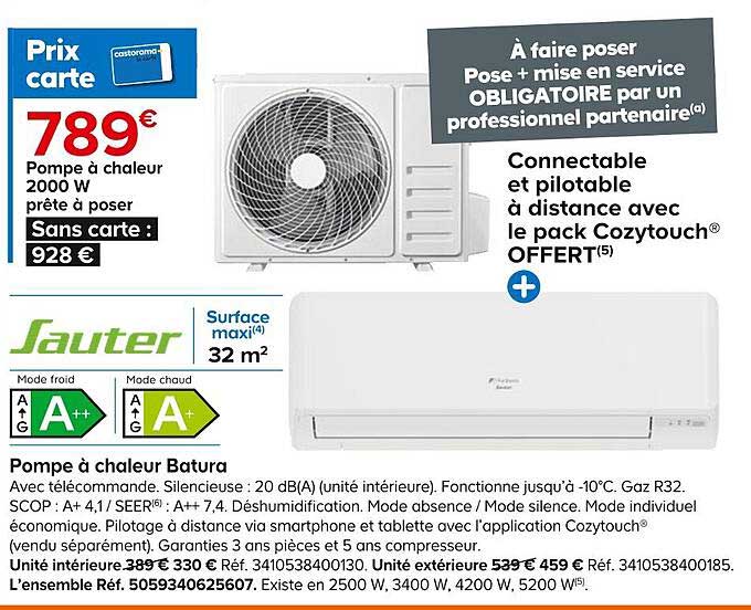 Pompe à Chaleur Batura Sauter