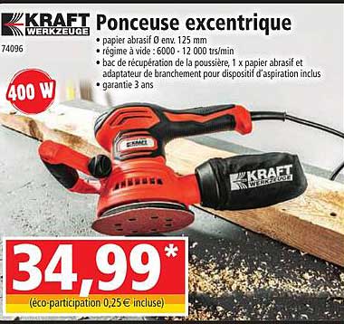 ponceuse excentrique kraft werkzeuge