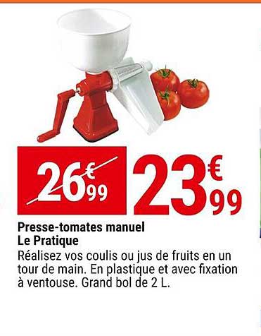 Presse-tomates Manuel Le Pratique