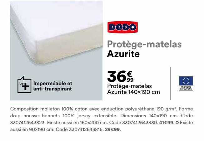 Protege-matelas Azurite