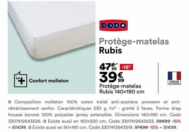 protege-matelas rubis