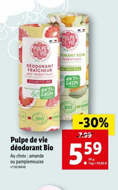 Pulpe De Vie Déodorant Bio