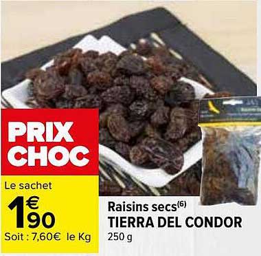 raisins secs tierra del condor