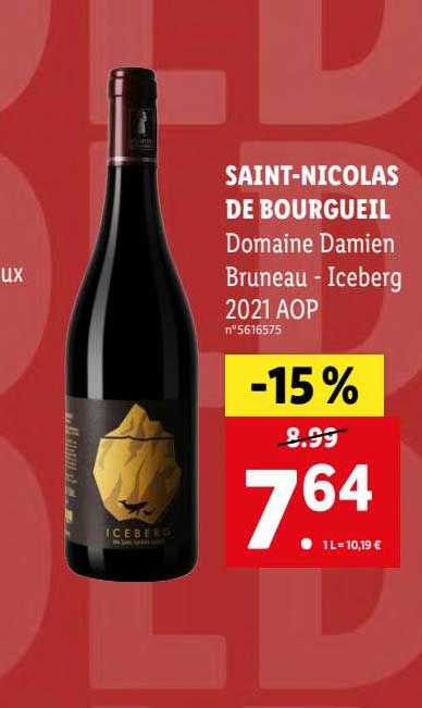saint-nicolas de bourgueil domaine damien bruneau - iceberg 2021 aop