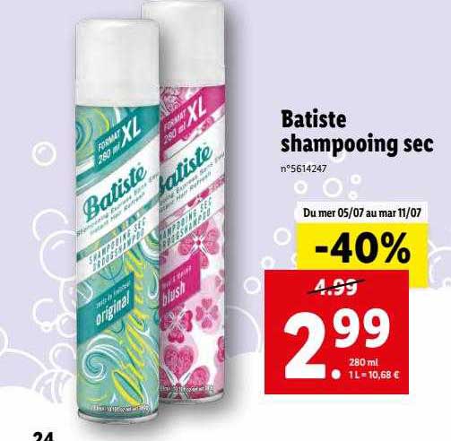 Shampooing Sec Batiste