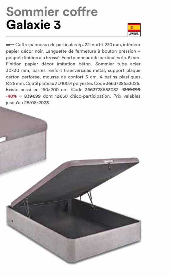 sommier coffre galaxie 3