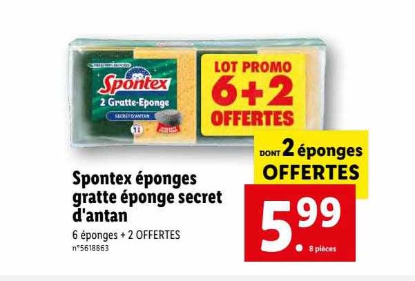 spontex éponges gratte éponge secret d'antan