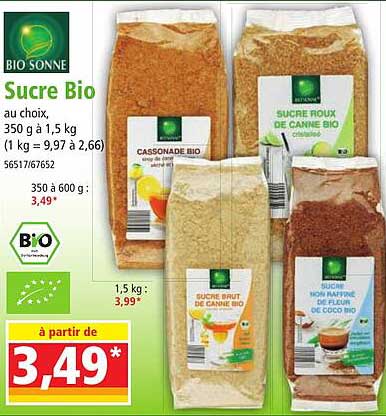 sucre bio sonne