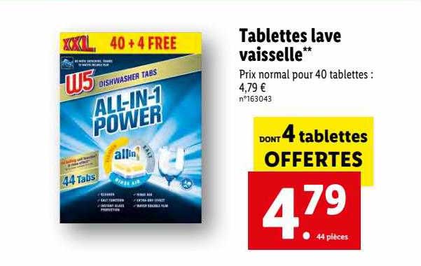 tablettes lave vaisselle w5