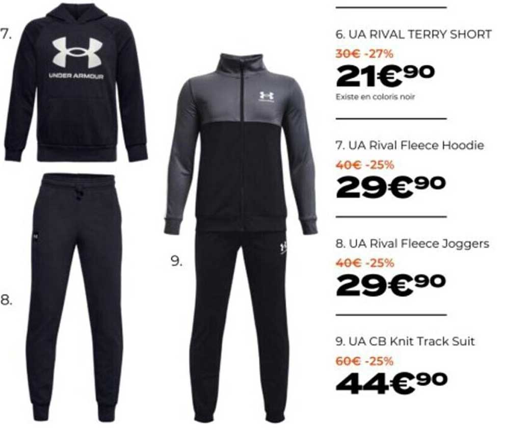 ua rival terry short under armour, ua rival fleece hoodie under armour, ua rival fleece joggers under armour, ua cb knit track suit under armour