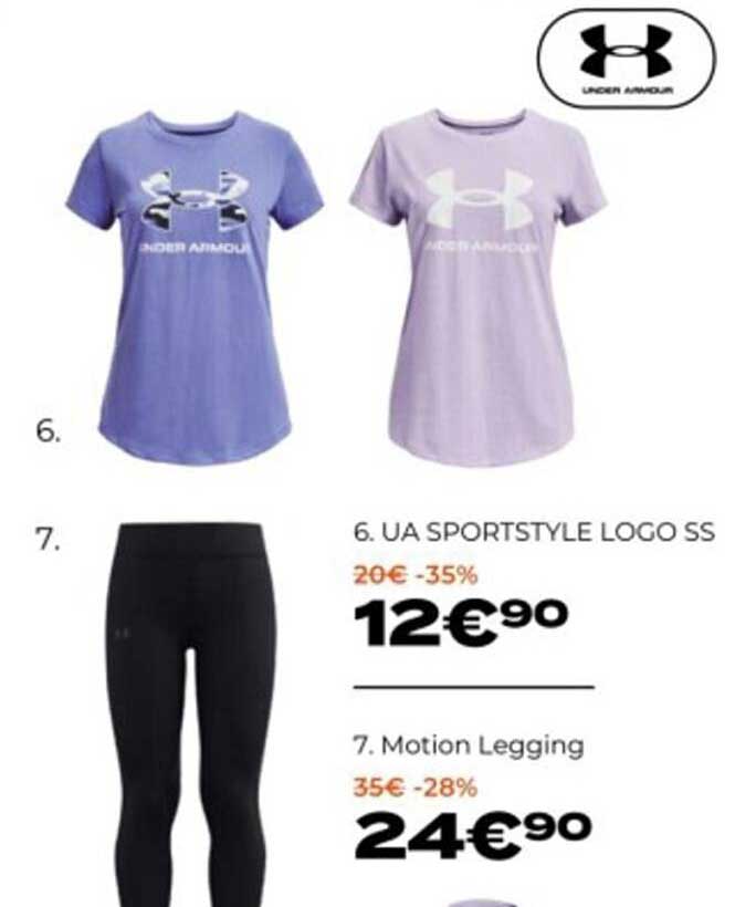 ua sportstyle logo ss under armour, motion legging under armour