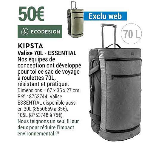 valise 70l - essential kipsta