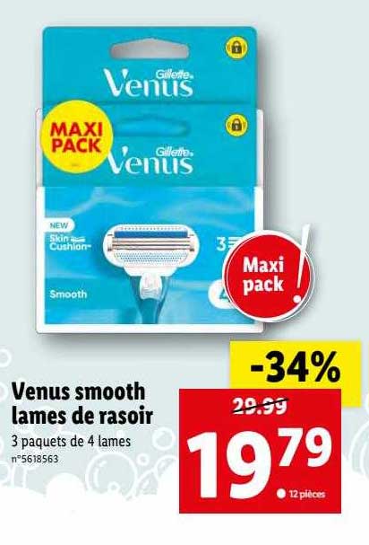 venus smooth lames de rasoir