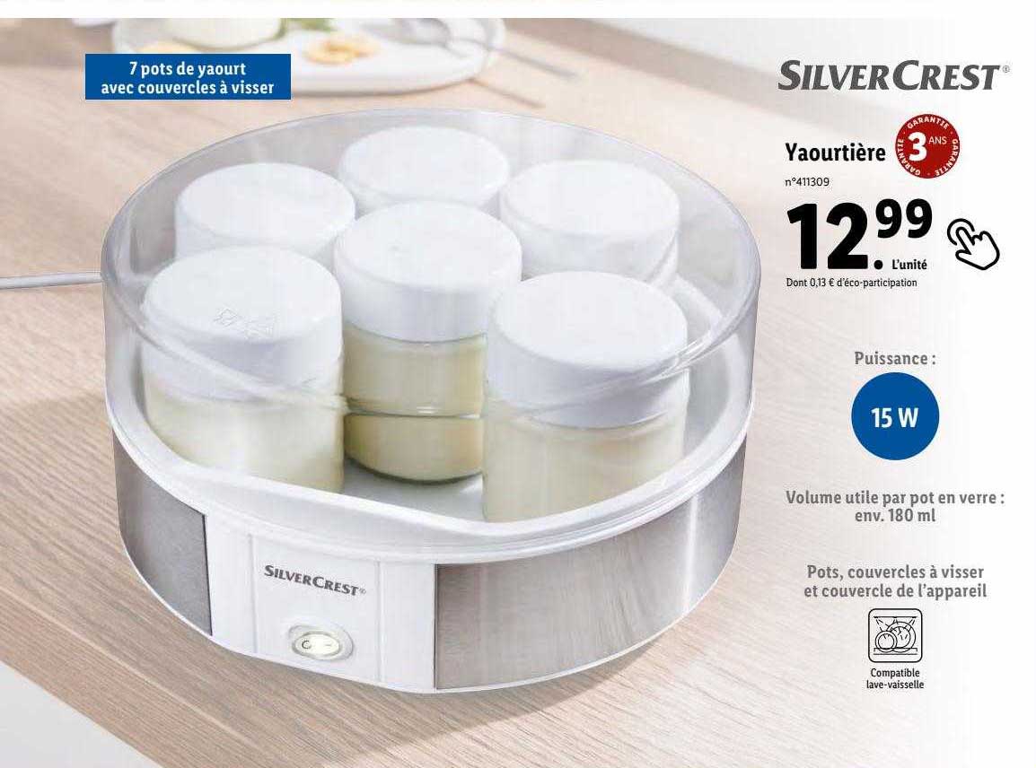 yaourtière silver crest