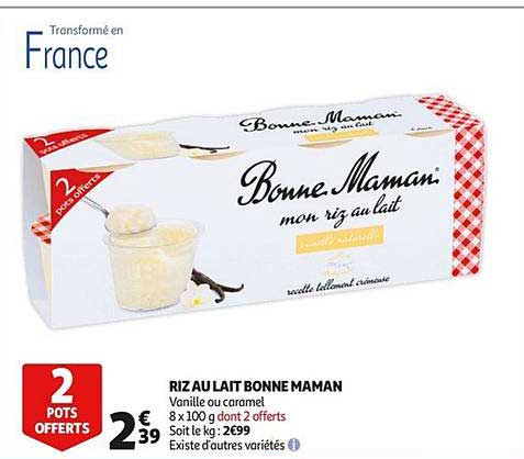 Bonne Maman Mon Riz Au Lait