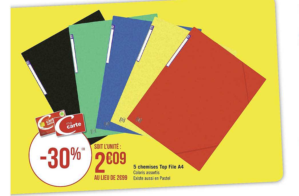 5 chemises top file a4