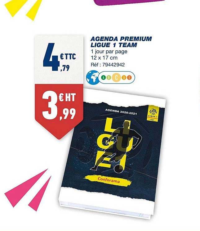 agenda premium ligue 1 team